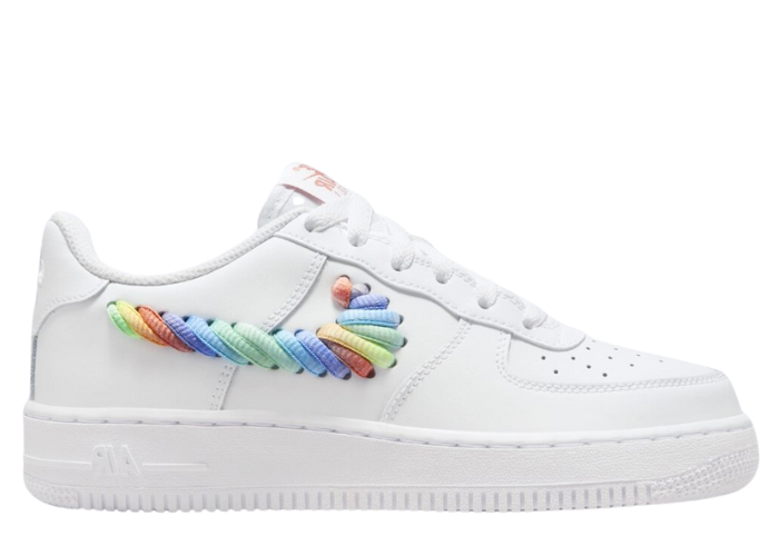 Nike Air Force 1 Low Rainbow Lace Swoosh (GS) - FQ4948-100